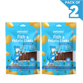 Petoska Dog Treat Potato Fish Sticks 100g - Pack of 2